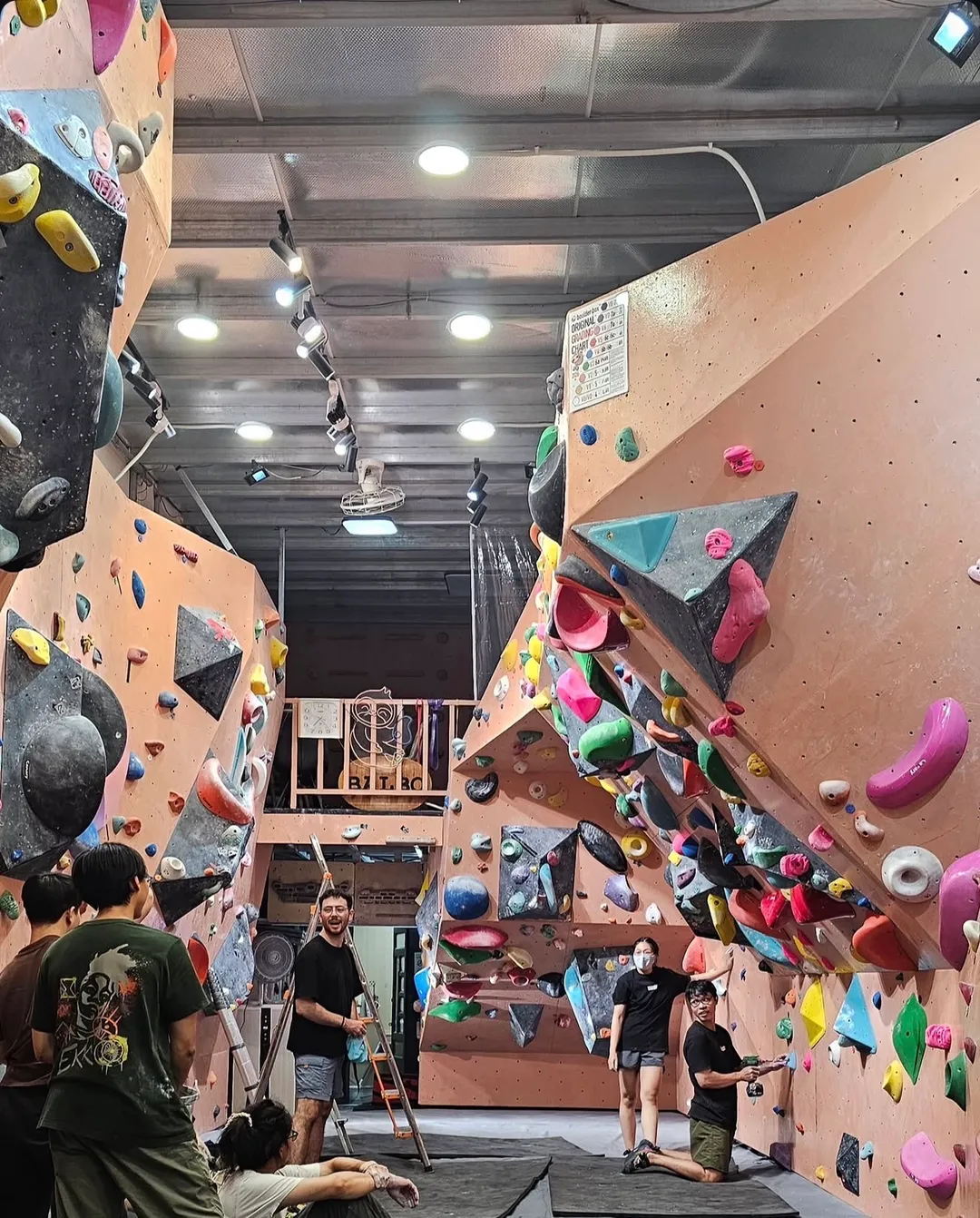 Climbers hanging out at Boulder Box